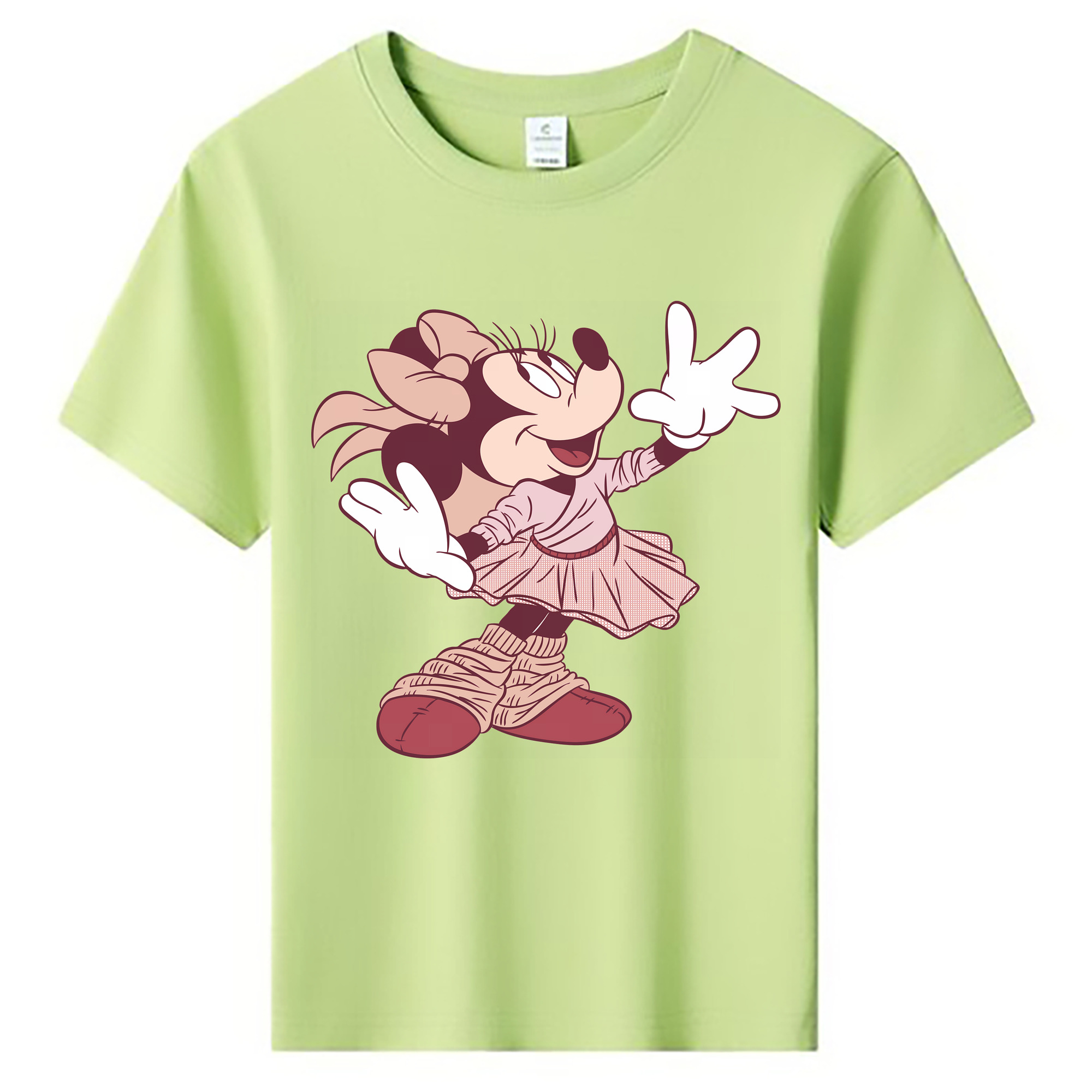 （画像用） ミッキーマウス Mickey Mouse 綿100％キッズTシャツ（フロントプリント）